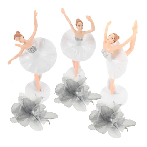 GALPADA 1Satz Ballerina Kuchendekoration Set Teiliges Elegantes Adornment Set mit Weißen Ballerina Figuren und Grauen Tüllblüten für Kreative Kuchendekorationen GALPADA 1Satz Ballerina Kuchendekoration Set Teiliges Elegantes Adornment Set mit Weißen Ballerina Figuren und Grauen Tüllblüten für Kreative Kuchendekorationen von GALPADA