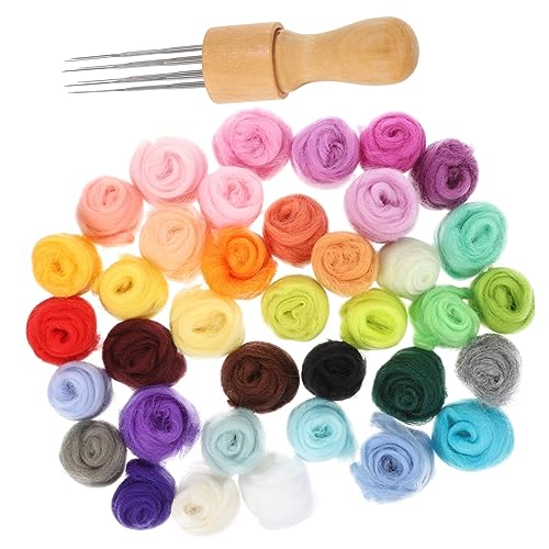 GALPADA 1Satz Handgefertigtes Filzwerkzeug Set mit Farben DIY Filzwolle für Nadel Filz Accessoires Basteln Zubehör für Filzprojekte GALPADA 1Satz Handgefertigtes Filzwerkzeug Set mit Farben DIY Filzwolle für Nadel Filz Accessoires Basteln Zubehör für Filzprojekte von GALPADA