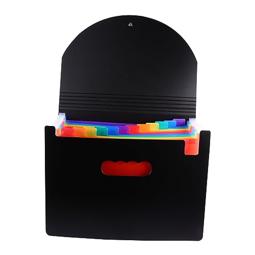 GALPADA 1Stück Dokumentenorganizer mit Deckel Erweiterbarer Dateiordner für Papiere Fächer Tragbar für Büro Schule und Zuhause aus Langlebigem Sicherem Material von GALPADA