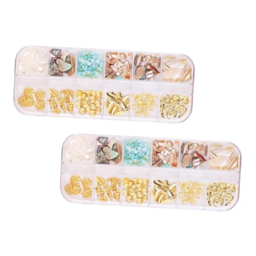 GALPADA 2 Boxen Fächer Nagelkunst Dekorationsset mit Boxen Legierung Muschel Nail Charms für DIY Maniküre Leicht Sicher Vielseitig für Natürliche und Künstliche Nägel für Damen GALPADA 2 Boxen Fächer Nagelkunst Dekorationsset mit Boxen Legierung Muschel Nail Charms für DIY Maniküre Leicht Sicher Vielseitig für Natürliche und Künstliche Nägel für Damen von GALPADA