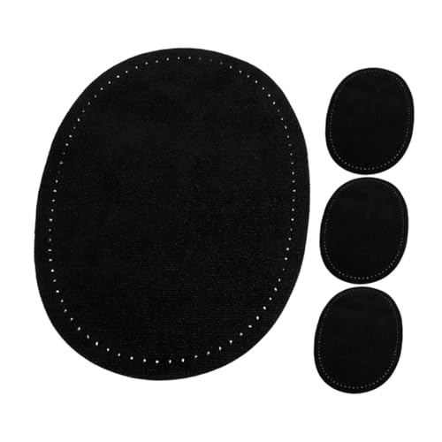 GALPADA 2 Paar Ovaler Vorgefertigter Fake leder Ellenbogenflicken zum Aufnähen Langlebig DIY Nählöcher für Pullover Jacken Hosen Knieflicken Reparatur und Verstärkung von Kleidung von GALPADA