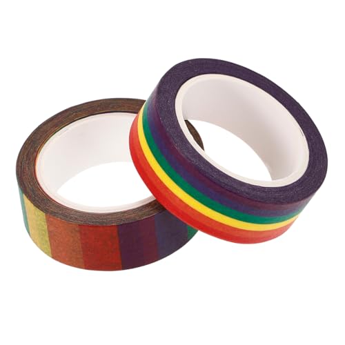 GALPADA 2 Rollen Bunte Washi Tape DIY Klebeband für Scrapbooking Handwerk Kreative Gestaltung für Dekoration von Notizbüchern und Geschenken von GALPADA