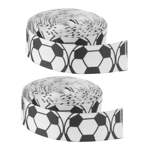 GALPADA 2 Rollen Fußball Dekorationsband Geschenkband Rippenband für Geschenkverpackung DIY Bastelarbeiten Partydeko Langlebiges Geschenkband GALPADA 2 Rollen Fußball Dekorationsband Geschenkband Rippenband für Geschenkverpackung DIY Bastelarbeiten Partydeko Langlebiges Geschenkband von GALPADA