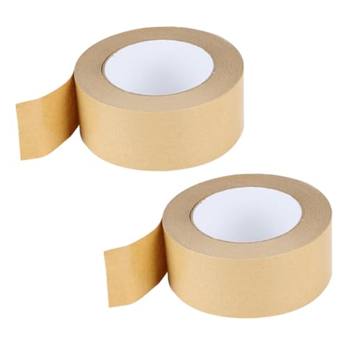 GALPADA 2 Rollen Kraftpapier Klebeband Hochklebrig Wasserfest Verpacken Kartonversiegeln und Basteln für Haushalt und Büro von GALPADA