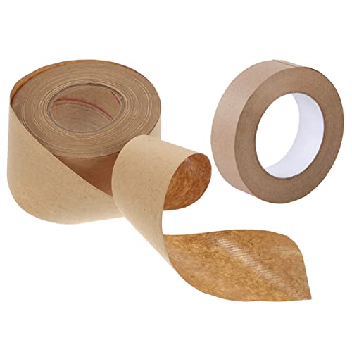 GALPADA 2 Rollen Kraftpapier Klebeband Wassergeschützt Beschreibbar für Umzug Versand und Sicheres Verpacken mit Starker Haftung und Reißfestem Design von GALPADA