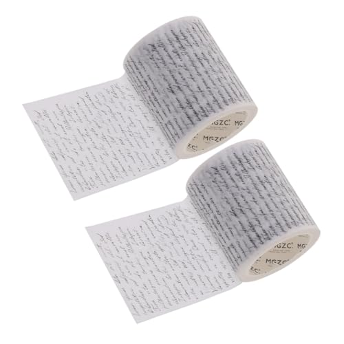 GALPADA 2 Rollen Retro Washi Tape Vintage Dekoratives Klebeband für Scrapbooking DIY Geschenkverpackung Tagebücher Notizbücher Handarbeit Leicht Abreißbar und Mehrfach Verwendbar von GALPADA