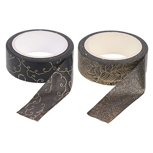 GALPADA 2 Rollen Scrapbook Klebeband Goldfolie DIY Planer Sticker Dekoratives Washi Tape für Tagebücher Fotoalben Handwerk von GALPADA