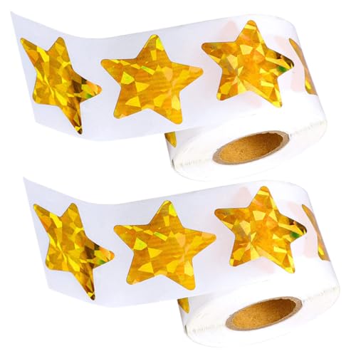GALPADA 2 Rollen Sternförmige Rollsticker Selbstklebende Dekorative Etiketten Für Geschenktüten Briefumschläge Bastelarbeiten Haushalt Geschenkverpackung von GALPADA