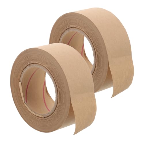 GALPADA 2 Rollen Wasserklebebandrahmen Wasserfestes Malerband Aktiviertes Farbiges Klebeband Gummiertes Dichtungsband Transparentes Bildmontageband Umzugsband Selbstklebende von GALPADA