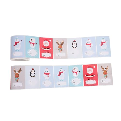 GALPADA 2 Rollen Weihnachtliche Selbstklebende Aufkleber pro Bunte DIY Etiketten für Geschenkverpackung Fensterbilder Scrapbooking und Festliche Dekoration GALPADA 2 Rollen Weihnachtliche Selbstklebende Aufkleber pro Bunte DIY Etiketten für Geschenkverpackung Fensterbilder Scrapbooking und Festliche Dekoration von GALPADA