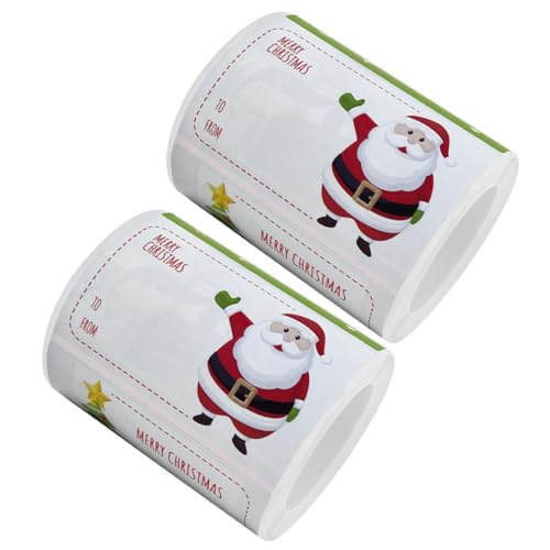 GALPADA 2 Rollen Weihnachts Geschenkaufkleber Selbstklebende Sealing Labels Festliche Boxetiketten mit Xmas Motiven Geeignet für Geschenkboxen Umschläge Tragetaschen Handschriftfreundlich GALPADA 2 Rollen Weihnachts Geschenkaufkleber Selbstklebende Sealing Labels Festliche Boxetiketten mit Xmas Motiven Geeignet für Geschenkboxen Umschläge Tragetaschen Handschriftfreundlich von GALPADA