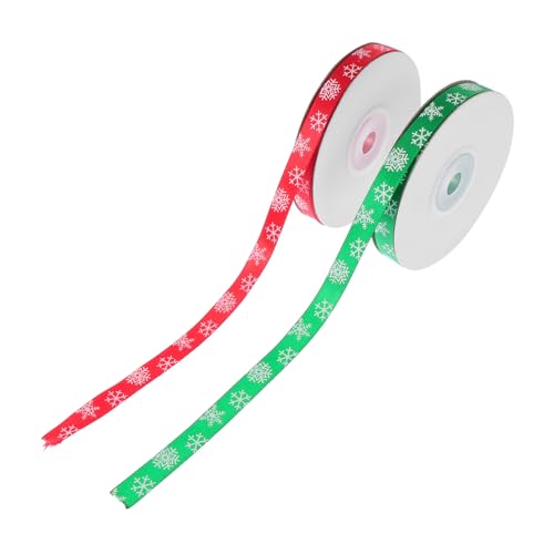 GALPADA 2 Rollen Weihnachtsdeko Dekoband Polyester Schneeflocken Muster Geschenkband für Basteln Geschenkverpackung DIY Schleifen Weihnachtsbaum Schmuck GALPADA 2 Rollen Weihnachtsdeko Dekoband Polyester Schneeflocken Muster Geschenkband für Basteln Geschenkverpackung DIY Schleifen Weihnachtsbaum Schmuck von GALPADA