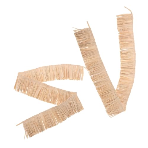 GALPADA 2 STÜCK Handgewebte Raffia Fransen Natürliche Bastquaste für DIY Sommer Dekorationen Vielseitig Einsetzbar für Hawaii Party Bastelzubehör und Kreative Geschenkverpackungen von GALPADA