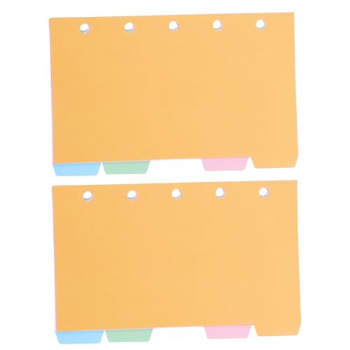 GALPADA 2 Sätze Binder Dividers mit Abnehmbare Notizbuch Trennblätter aus Papier Beschreibbare Index Tabs in Pastellfarbenen Kategorien Vielseitig für Ringbuch Organizer und Planer von GALPADA