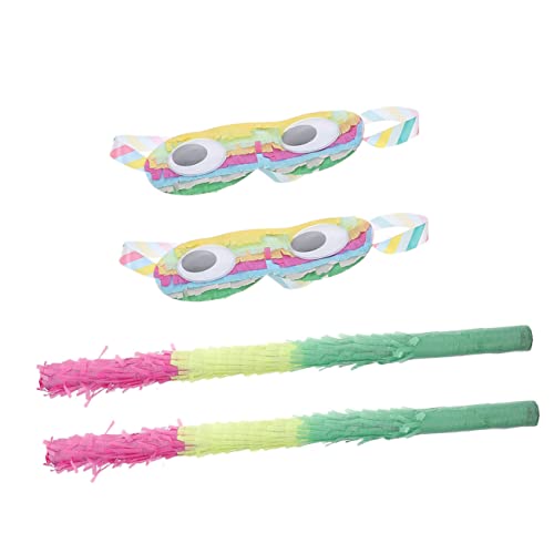 GALPADA 2 Sätze Bunte Pinata Augenklappe und Stock für Kindergeburtstag Party Leichtes Sicheres Papiermaterial Unterhaltsames Partyspiel für Jungen und Mädchen GALPADA 2 Sätze Bunte Pinata Augenklappe und Stock für Kindergeburtstag Party Leichtes Sicheres Papiermaterial Unterhaltsames Partyspiel für Jungen und Mädchen von GALPADA