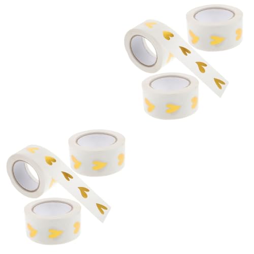 GALPADA 2 Sätze Hochzeitsaufkleber Herz Aufkleber Mit Goldfolienprägung Selbstklebende Etiketten Für Einladungen Geschenkanhänger Und Dekoration Rolle 3 Rollen * 2 von GALPADA