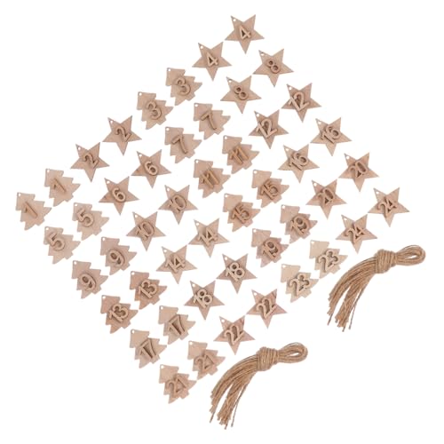 GALPADA 2 Sätze Holz Kalenderanhänger Zahlen Design DIY Bastelset mit Aufhängeschnur Weihnachtsdeko Countdown Anhänger für Adventskalender Geschenkideen GALPADA 2 Sätze Holz Kalenderanhänger Zahlen Design DIY Bastelset mit Aufhängeschnur Weihnachtsdeko Countdown Anhänger für Adventskalender Geschenkideen von GALPADA