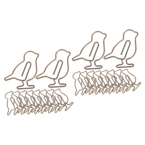 GALPADA 2 Sätze Kreative Metall Papierclips Form Von Antiken Vögeln Einzigartige Büroklammern Für Notizen Dokumente Und Für Zuhause Und Büro 20 Stück * 2 von GALPADA