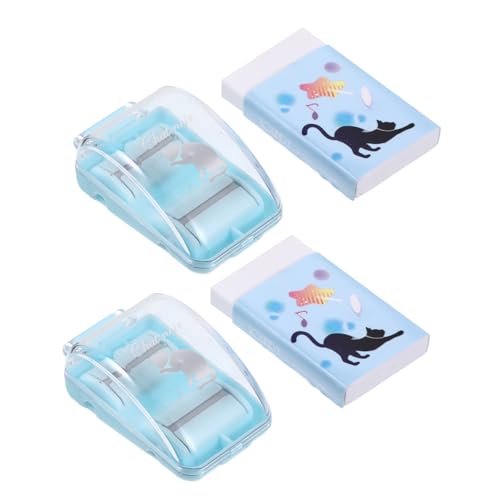 GALPADA 2 Sätze Mini Portable Radierer Sammler Roller Tischreinigung Flexibler Desktop Cleaner für Bleistiftkrümel Langlebig aus Gummi und Kunststoff Gadget fürs Büro von GALPADA