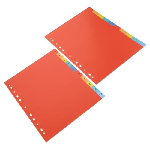 GALPADA 2 Sätze Ordner Trennblätter Farbige Registerkarten Lose Index Divider für Notizbücher und Schnellhefter Beschreibbare Tabs Organizer für Büro und Schule von GALPADA