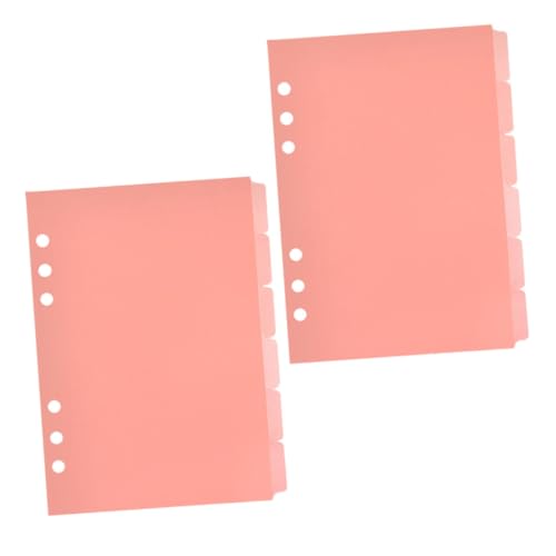 GALPADA 2 Sätze Praktische Binder Trennblätter mit Laschen Abnehmbare Pp register in Zartem Rosa für Notizbuch Ringbuch Collegeblock und Büroorganisation Übersichtliche Dokumententrennung von GALPADA