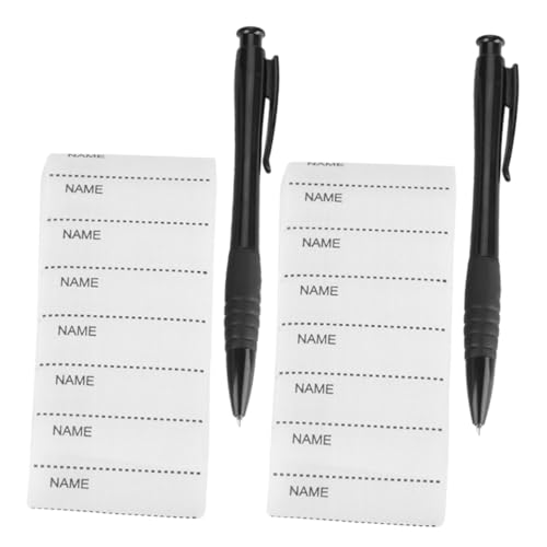 GALPADA 2 Sätze Selbstklebende Waschbare Stoff Namensetiketten mit Stift Beschreibbare Kleidungsetiketten für Kindergarten Schuluniform Rucksack Schuhe pro Rolle Einfache Anwendung ohne von GALPADA