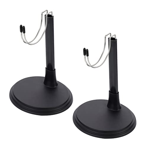 GALPADA 2 Sätze stehend Stehen Figure Stand doll Accessories Puppenausstellungsständer Puppenständer für Kinderzimmer Zu Puppenhauspuppe klein Plüschpuppenständer Stütze Plastik Black von GALPADA