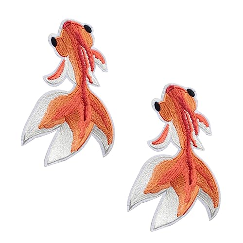 GALPADA 2 Stk. Goldfisch Stickerei Aufnäher zum Aufbügeln Bestickte Applikationen aus Hautfreundlichem Garn für Kleidung Einfache DIY Reparatur und Dekoration Textilien Aller Art GALPADA 2 Stk. Goldfisch Stickerei Aufnäher zum Aufbügeln Bestickte Applikationen aus Hautfreundlichem Garn für Kleidung Einfache DIY Reparatur und Dekoration Textilien Aller Art von GALPADA