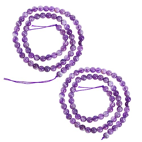 GALPADA 2 Stück Amethyst Perlen Natürliche Lose Edelsteinperlen für Schmuckherstellung DIY Armbänder ca Lila von GALPADA