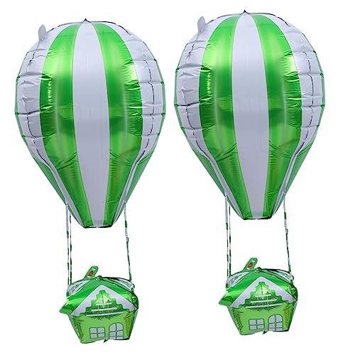 GALPADA 2 Stück Ballon Blau Party-hochzeit Dekorationen Wiederverwendbar Aluminiumfolie Green von GALPADA