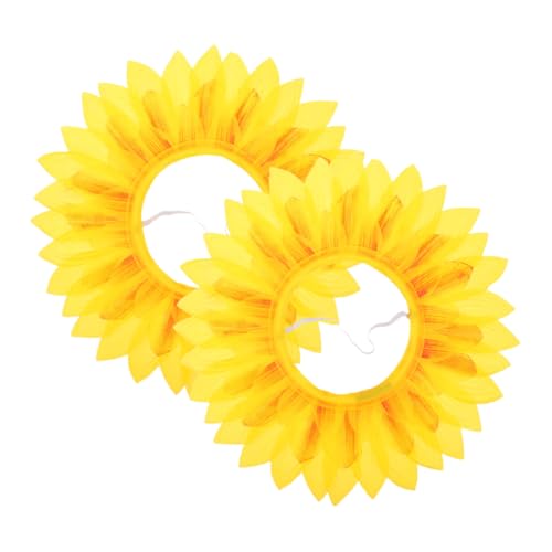 GALPADA 2 Stück Blumen Haarband für Kindergarten Kostüm Sonnenblumen Hut für Auftritte mit Innendurchmesser von GALPADA