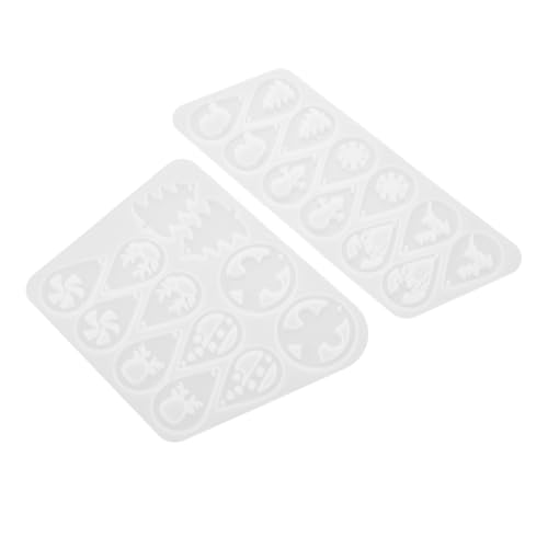 GALPADA 2 Stück DIY Silikonform Weihnachtsanhänger Gießform für Ohrringe und Anhänger Flexible Wiederverwendbare Epoxidharzform in Tropfenform mit Elch und Weihnachtsbaum Motiven für GALPADA 2 Stück DIY Silikonform Weihnachtsanhänger Gießform für Ohrringe und Anhänger Flexible Wiederverwendbare Epoxidharzform in Tropfenform mit Elch und Weihnachtsbaum Motiven für von GALPADA