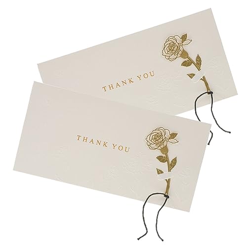 GALPADA 2 Stück Dankeskarten Goldgeprägte Klappkarten mit Rosenmotiv Hochwertige Papierqualität Elegant Gestaltete Geburtstags und Hochzeit Thank You Karten als Grußkarte für Freunde und GALPADA 2 Stück Dankeskarten Goldgeprägte Klappkarten mit Rosenmotiv Hochwertige Papierqualität Elegant Gestaltete Geburtstags und Hochzeit Thank You Karten als Grußkarte für Freunde und von GALPADA