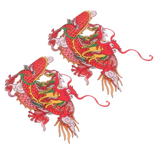 GALPADA 2 Stück Dragon Design Aufnäher Rote Diy Patches zum Aufbügeln für Jacken Shirts Hosen Vielseitig Einsetzbar und Leicht zu Handhaben GALPADA 2 Stück Dragon Design Aufnäher Rote Diy Patches zum Aufbügeln für Jacken Shirts Hosen Vielseitig Einsetzbar und Leicht zu Handhaben von GALPADA