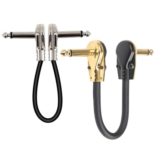 GALPADA 2 Stück Effektgerät Patchkabel Flachstecker Silber Gold Professionelles Gitarren und Bass Audio Patchkabel Geräuschlos für Effektpedale Kompakt Leicht GALPADA 2 Stück Effektgerät Patchkabel Flachstecker Silber Gold Professionelles Gitarren und Bass Audio Patchkabel Geräuschlos für Effektpedale Kompakt Leicht von GALPADA