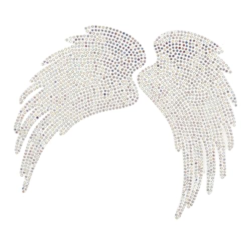 GALPADA 2 Stück Engel Flügel Applikationen mit Strass Bügelbilder für Kleidung Taschen DIY Projekte Hochwertige Langlebige Hotfix Patches für Kreative Designs GALPADA 2 Stück Engel Flügel Applikationen mit Strass Bügelbilder für Kleidung Taschen DIY Projekte Hochwertige Langlebige Hotfix Patches für Kreative Designs von GALPADA
