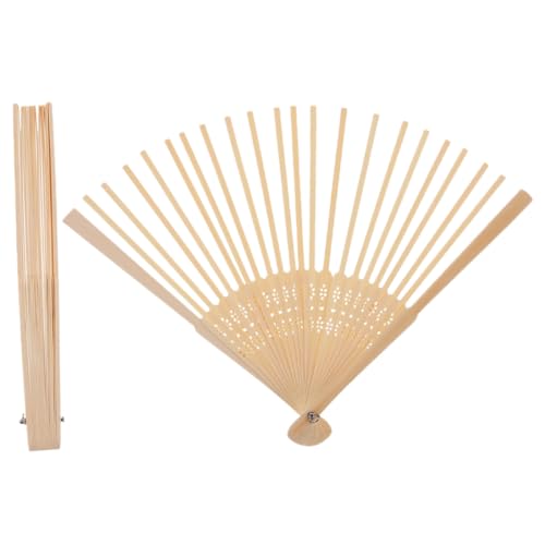 GALPADA 2 Stück Faltbare Holzfächerrahmen DIY Handfächerrahmen Japanischer Stil Langlebig Faltbar für DIY Bastelprojekte Hochzeiten Partys von GALPADA