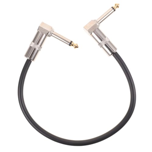 GALPADA 2 Stück Gitarren Effektkabel Flachstecker Silber Patch Kabel für Gitarre Bass Vielseitig Einsetzbar Robust für Musikgeräte und Bühnenperformance von GALPADA
