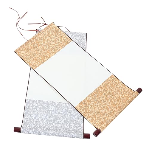 GALPADA 2 Stück Kalligraphie Leere Hängende Schriftrollen Hochwertiges Reispapier für Chinesische Kalligraphie und Malerei für Kreative Projekte und Zeichnungen GALPADA 2 Stück Kalligraphie Leere Hängende Schriftrollen Hochwertiges Reispapier für Chinesische Kalligraphie und Malerei für Kreative Projekte und Zeichnungen von GALPADA