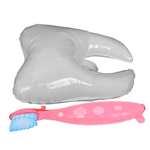 GALPADA 2 Stück Luftballons Weiß Cartoon Shower Dekoration Zahnarzt Party Zubehör Oral Gesundheit Thema von GALPADA