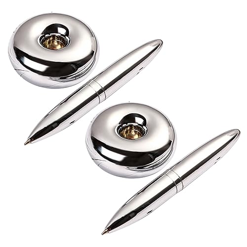 GALPADA 2 Stück Magnetische Schwebende Kugelschreiber Silber Ästhetische Langlebige Kugelschreiber mit Magnetischer Basis Rutschfest Klare für Büro und Unterschriften GALPADA 2 Stück Magnetische Schwebende Kugelschreiber Silber Ästhetische Langlebige Kugelschreiber mit Magnetischer Basis Rutschfest Klare für Büro und Unterschriften von GALPADA