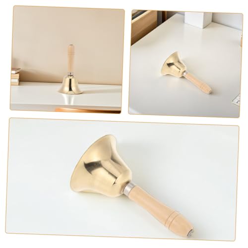 GALPADA 2 Stück Massive Handglocke mit Holzgriff Laute Service Klingel für Hotel Schule Hochzeit Teiliges Rutschfester Griff Polierte Messingoberfläche Vielseitig für Empfang und GALPADA 2 Stück Massive Handglocke mit Holzgriff Laute Service Klingel für Hotel Schule Hochzeit Teiliges Rutschfester Griff Polierte Messingoberfläche Vielseitig für Empfang und von GALPADA
