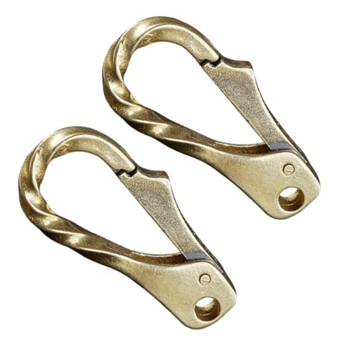 GALPADA 2 Stück Messing Lobster Karabiner Handgefertigte Schnappverschlüsse aus Hochwertigem Messing Langlebig Rostfrei für Schlüsselanhänger DIY Schmuck und Hundeleinen Praktische von GALPADA