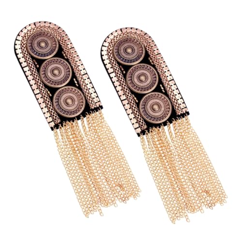 GALPADA 2 Stück Metal Shoulder Epaulets mit Quasten Teiliges Kostüm Uniform Zubehör Langlebige Modische Verzierungen für Herren Military Party Outfits von GALPADA