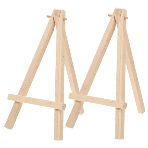 GALPADA 2 Stück Mini Holz Staffelei Faltbare Tisch Display Staffelei für Karten Fotos und Kunstwerke Leicht und Praktisch für Hochzeiten Kunstunterricht und Partys von GALPADA
