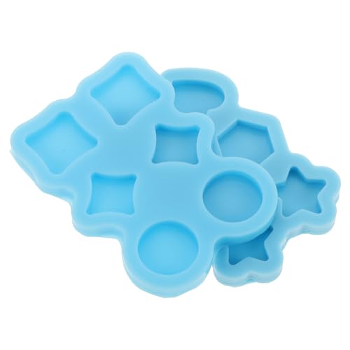 GALPADA 2 Stück Mini Silikonformen für Epoxidharz Stern Herz Rund für DIY Schmuckherstellung Schlüsselanhänger Bastelprojekte Einfaches Entformen Tragbar und Vielseitig von GALPADA