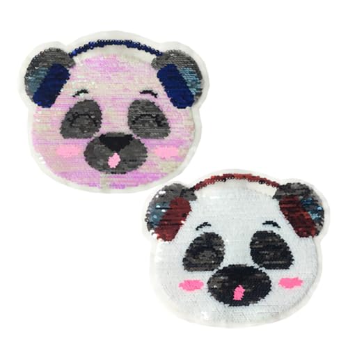 GALPADA 2 Stück Panda Ohrenhörer Aufnäher mit Wendbaren Farbwechsel Perlen Bestickte Stoffaufkleber Langlebige Cartoon Patches für Kleidung und DIY Dekoration GALPADA 2 Stück Panda Ohrenhörer Aufnäher mit Wendbaren Farbwechsel Perlen Bestickte Stoffaufkleber Langlebige Cartoon Patches für Kleidung und DIY Dekoration von GALPADA