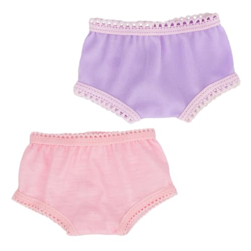 GALPADA 2 Stück Puppe Höschen Puppenunterwäsche Unterhosen für Mädchen Kleidung Accessoires kleines Mädchen kurz Mädchen Stoff von GALPADA
