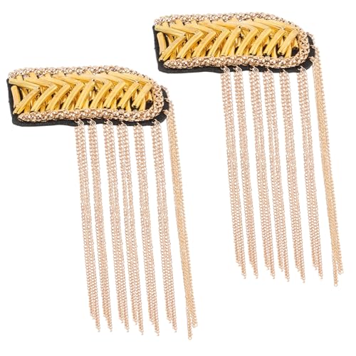GALPADA 2 Stück Quasten Schulterklappen für Kostüme Metallische Epauletten für Blazer Anlässe für Halloween und Löwenbändiger Kostüme GALPADA 2 Stück Quasten Schulterklappen für Kostüme Metallische Epauletten für Blazer Anlässe für Halloween und Löwenbändiger Kostüme von GALPADA