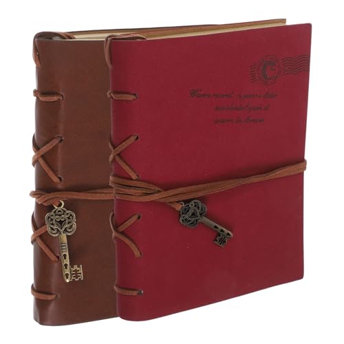 GALPADA 2 Stück Retro Notizbuch PU Kraftpapier Vintage Journal mit Bindeband Vielseitiges Schreibheft für Tagebuch Reise Notizen Stilvolles Nachfüllbares Notizbuch für Männer und Frauen GALPADA 2 Stück Retro Notizbuch PU Kraftpapier Vintage Journal mit Bindeband Vielseitiges Schreibheft für Tagebuch Reise Notizen Stilvolles Nachfüllbares Notizbuch für Männer und Frauen von GALPADA